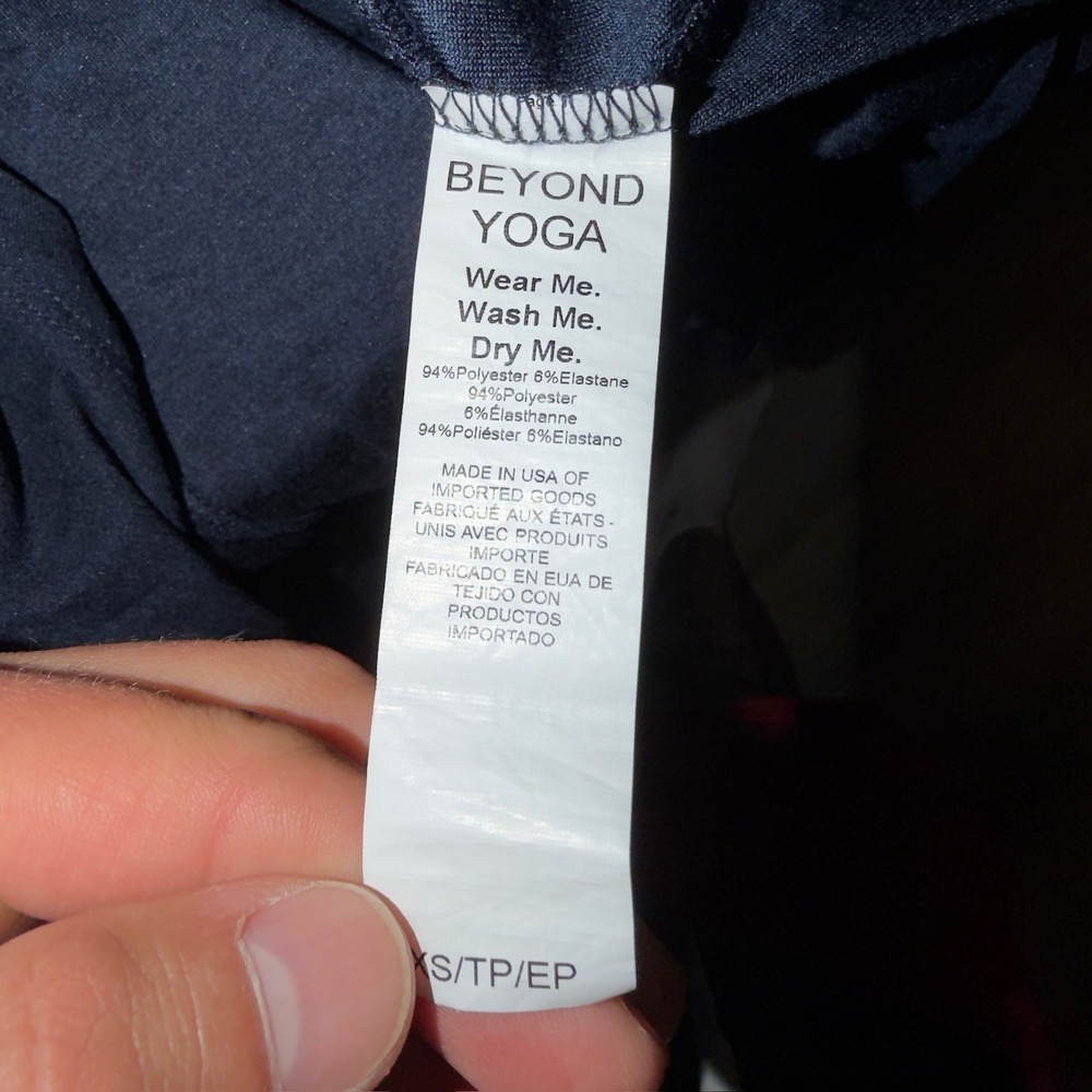 Beyond Yoga Featherweight At The Ready Dress XS Navy Square Neck Active - Picture 7 of 8